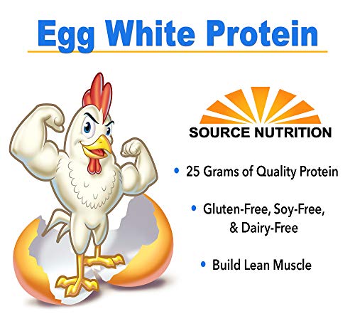 Egg White Protein Powder by Source Nutrition - 25 Grams Protein, Build Lean Muscle, Dairy Free - Milk Chocolate (2 lb)
