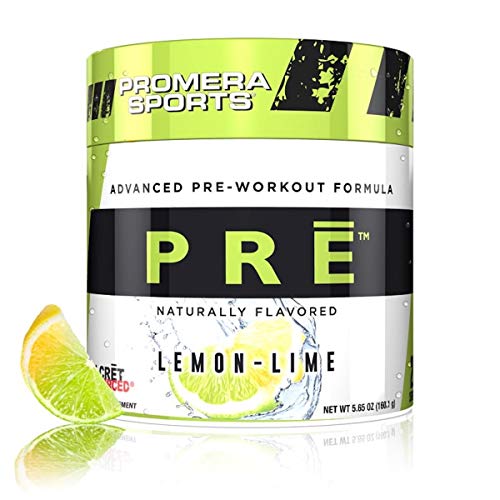 Promera Sports PRE Advanced Pre-Workout Formula, Naturally Flavored, Smooth Energy Boost with No Sugar, No Jitters or Post-Workout Crash, Lemon Lime, 20 Servings, 5.65 Ounces