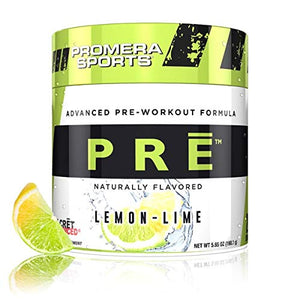 Promera Sports PRE Advanced Pre-Workout Formula, Naturally Flavored, Smooth Energy Boost with No Sugar, No Jitters or Post-Workout Crash, Lemon Lime, 20 Servings, 5.65 Ounces