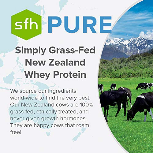 SFH Pure Whey Protein Powder (Churro) by SFH | Best Tasting 100% Grass Fed Whey | All Natural | 100% Non-GMO, No Artificials, Soy Free, Gluten Free | (Churro, 31.6 Ounce (Pack of 1))