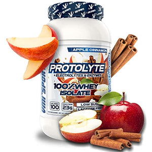VMI Sports | ProtoLyte Whey Isolate Protein Powder | Low Calorie Whey Protein Powder for Weight Loss | Protein Powder for Muscle Gain | Digestive Enzymes | Non-GMO (Apple Cinnamon, 1.6 Pound)
