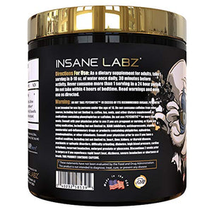 Insane Labz Psychotic Gold, High Stimulant Pre Workout Powder, Extreme Lasting Energy, Focus, Pumps and Endurance with Beta Alanine, DMAE Bitartrate, Citrulline, NO Booster, 35 Srvgs,Orange