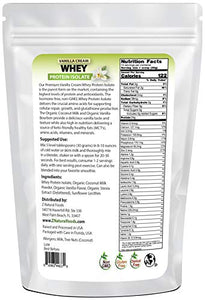 Vanilla Cream Whey Protein Isolate Powder - Non GMO, Gluten Free - All Natural Protein with No Sugar & No Artificial Flavorings - Great in Smoothies, Shakes, Cooking & Baking Recipes - 1 lb