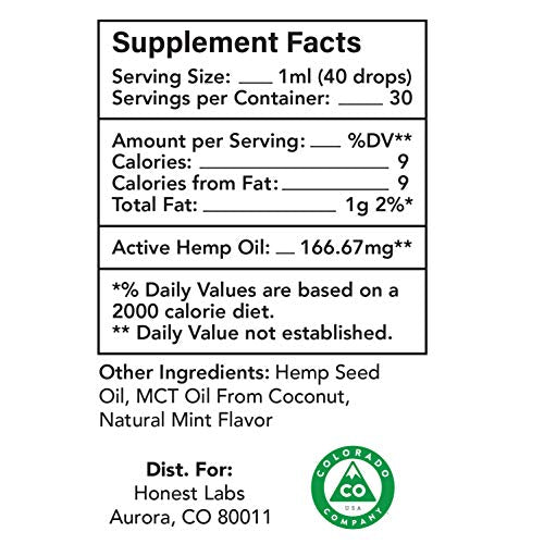 (2 Pack) 5000mg Organic Hemp Oil Pure Extract - 10,000mg Total, 60-Day Supply - Organic Omega Supplement - Honest Labs Hemp