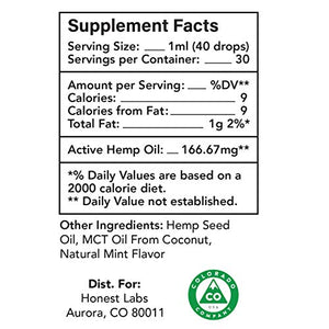 (2 Pack) 5000mg Organic Hemp Oil Pure Extract - 10,000mg Total, 60-Day Supply - Organic Omega Supplement - Honest Labs Hemp