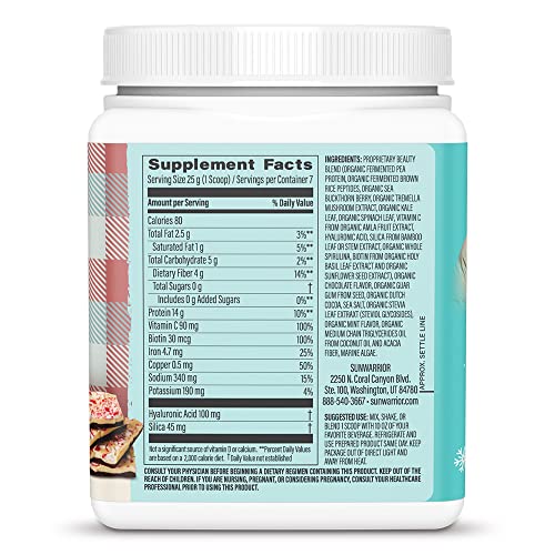 Sunwarrior Vegan Collagen Peptides Powder - Plant Based Vegan Collagen Powder, Organic Collagen Protein Powder, Hyaluronic Acid, Biotin, No Sugar, Dairy, or Soy, Non-GMO, Collagen Supplements
