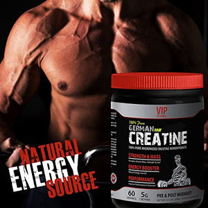 Natural Bodybuilding Supplements - German CREATINE CREAPURE Powder - PRE & Post Workout - German creatine monohydrate - 1 Can 300 Grams (60 Servings)