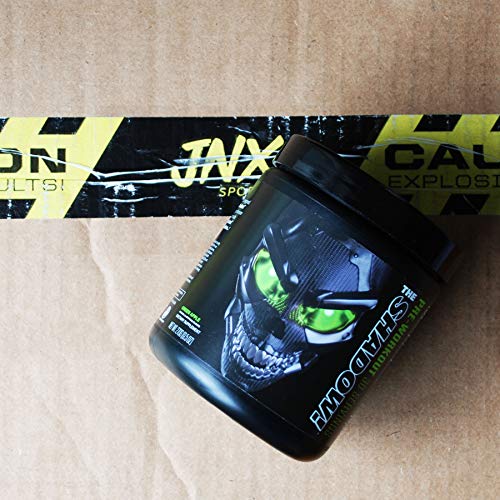 JNX Sports The Shadow! Hard Core Preworkout, A Better Pre Workout Stimulant - Electric Energy, Hypnotic Mental Focus, Superhuman Strength, 350mg of Caffeine, Men & Women | Blue Raspberry | 30 SRV