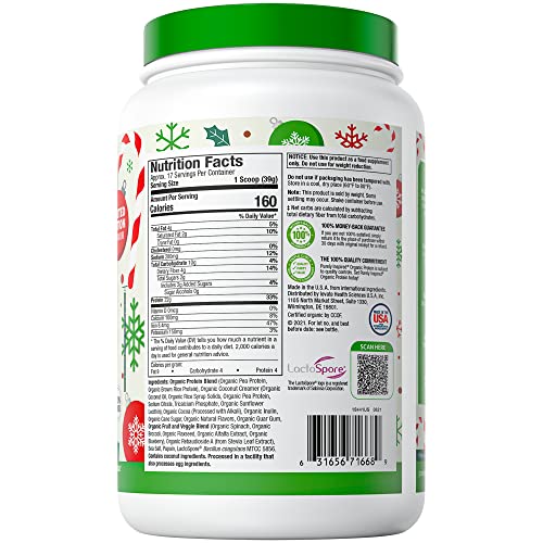 Purely Inspired Plant Based Organic Protein Powder, Vegan for Women & Men, 22 g Per Serving, Pea, Peppermint Mocha, Limited Edition, 17 Servings, 24 Oz