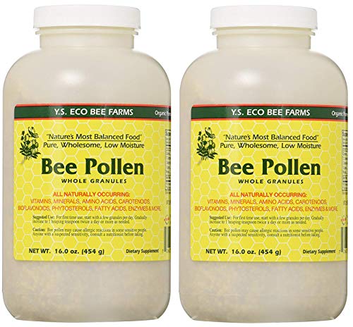 Bee Pollen - Low Moisture Whole Granulars YS Eco Bee Farms 16 oz Granular (2 Pack)