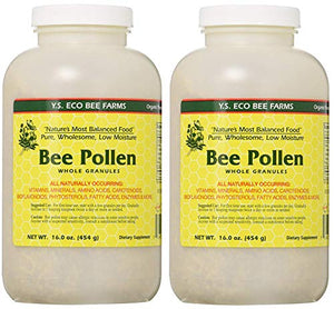 Bee Pollen - Low Moisture Whole Granulars YS Eco Bee Farms 16 oz Granular (2 Pack)