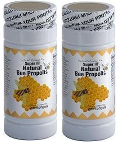 2 x Super III Natural Bee Propolis 200 softgels/ bottle Fresh Good Product