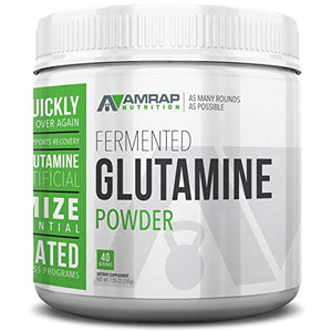 AMRAP Nutrition Vegan Glutamine Powder, 200g, WADA Compliant, Athlete Approved (40 Servings)