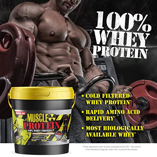 Colossal Labs 100% Whey Protein Powder Isolate/Blend | Fast-Absorbing Workout Supplements for Men and Women | 25g of Pure Protein and 5.5g of BCAAs in Each Serv (Peanut Butter Chocolate, 12LB)