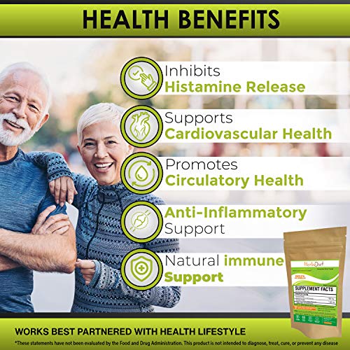 Quercetin with Bromelain 500mg | Immune System Support Heart Health Anti-oxidant Joint Support Supplement | Non-GMO, Vegan, Gluten Free Powder (50 Gram)