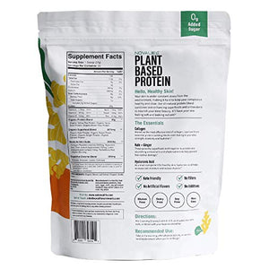 NovaLife Organic Skin Health Vanilla Plant Protein Powder, 1.65 Pounds, 20 Servings, 24g Protein, Collagen, Low Carb, Keto Friendly, Soy Free, Dairy Free, Non-GMO, Gluten Free, No Sugar Added