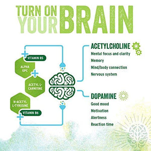 BrainJuice Brain Booster Shot, Decaffeinated Peach Mango | Liquid Drink Supplement for Improved Memory, Focus, Clarity & Mood, Gluten-Free, Non-GMO | 2.5 fl oz, 12 Count