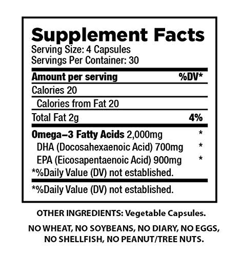 The Very Best Vegan Omega 3 Supplement - 120 Capsules - Vegan Algae Omega 3 Supplement Alternative - Plant Based Fish Oil Alternative- DHA & EPA Supplement - Made in The USA - Heart Stress Relief