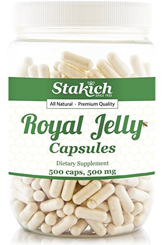 Stakich 500 mg Capsules (Royal Jelly Capsules 500 mg (500 Count))