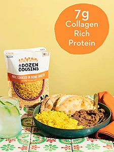 A Dozen Cousins Rice Cooked in Bone Broth | 7g Protein | Contains Collagen | 3 Flavor Variety Pack Rice (6 Pack)