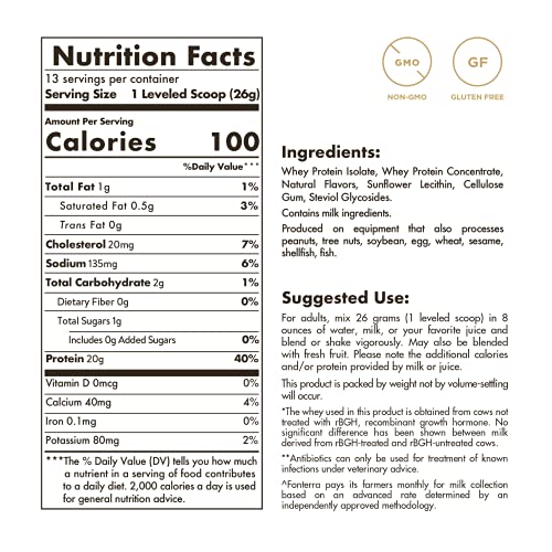 Solgar Grass Fed Whey to Go Protein Powder Vanilla, 11.9 oz - 20g of Grass-Fed Protein from New Zealand cows - Great Tasting & Mixes Easily - Supports Strength & Recovery - Non-GMO, 13 servings