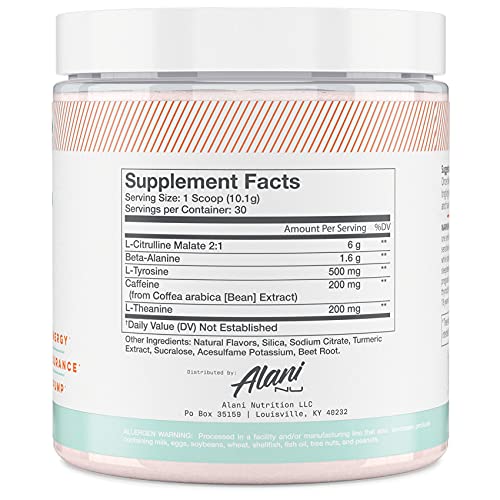 Alani Nu Pre-Workout Supplement Powder for Energy, Endurance, and Pump, Mimosa, 30 Servings (Packaging May Vary)