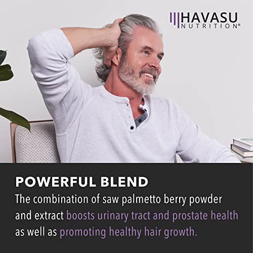 Saw Palmetto Prostate Supplements for Men as Potent DHT Blocker for Hair Growth and Beta Blocker to Decrease Frequent Urination (100 Count, Night Time)