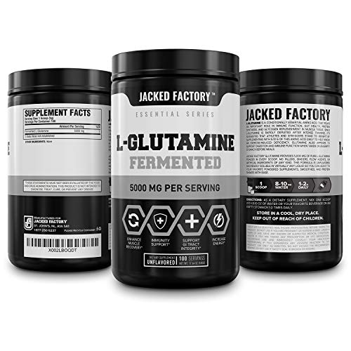 L-Glutamine Powder 500g, 100 Servings - Vegan Fermented L Glutamine Supplement for Post Workout Muscle Recovery, Immunity, Digestive Health - Tested & Trusted, No Artificial Fillers - Unflavored