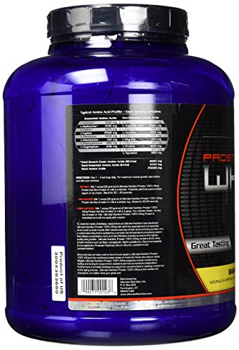 Ultimate Nutrition Prostar Whey Protein Powder of Isolate Concentrate Peptides Blend – Low Carb and Sodium, Keto Friendly, 25 Grams of Protein and 6 Grams of BCAAs - 80 Servings, Banana, 5 Pounds