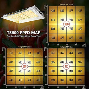 MARS HYDRO Grow Tent Kit Complete TS 600W LED Grow Light 2x2ft Full Spectrum Indoor Grow Tent Kit 24"x24"x55" Hydroponics Grow Tent 1680D Canvas with 4” Ventilation Kit for Grow Setup Kit Tent Kit