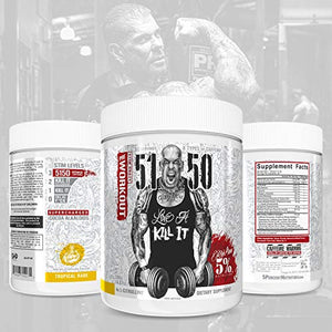 Rich Piana 5% Nutrition 5150 High Stim Pre-Workout Powder | Extreme Energy, Focus, Pumps & Endurance | 400 mg Caffeine, Citrulline, Beta Alanine, Tyrosine | 14.07 oz, 30 Srvgs (Tropical Rage)