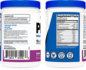 Nutricost Pre-Workout Complex Powder Grape (30 Serv)