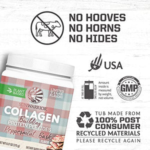 Sunwarrior Vegan Collagen Peptides Powder - Plant Based Vegan Collagen Powder, Organic Collagen Protein Powder, Hyaluronic Acid, Biotin, No Sugar, Dairy, or Soy, Non-GMO, Collagen Supplements