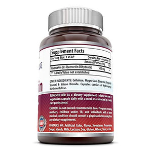 Amazing Formulas Quercetin - 500 Mg, 120 Veggie Capsules (Non-GMO,Gluten Free) Supports Cardiovascular Health-Helps Improve Anti-Inflammatory & Immune System - Supports Healthy Aging & Overall Health