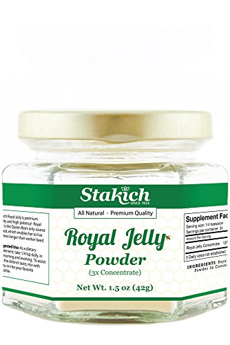 Stakich Royal Jelly Powder - 1.5 Ounce - 3X Concentrate - Freeze Dried, Pure, Natural
