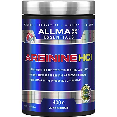 ALLMAX Nutrition Arginine, L - Arginine Powder for Men and Women, Provides Cardiovascular Support & Muscle Growth, Helps Improve Synthesis of Nitric Oxide & Blood Flow, 400 grams