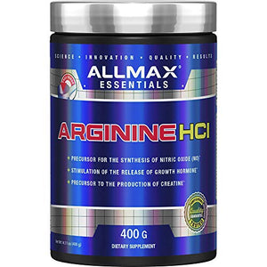 ALLMAX Nutrition Arginine, L - Arginine Powder for Men and Women, Provides Cardiovascular Support & Muscle Growth, Helps Improve Synthesis of Nitric Oxide & Blood Flow, 400 grams