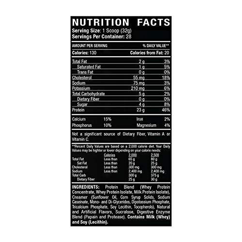 Driven WHEY- Grass Fed Whey Protein Powder: Delicious, Clean Protein Shake- Improve Muscle Recovery with 23 Grams of Protein with Added BCAA and Digestive Enzymes (Vanilla Dream, 2 lb)