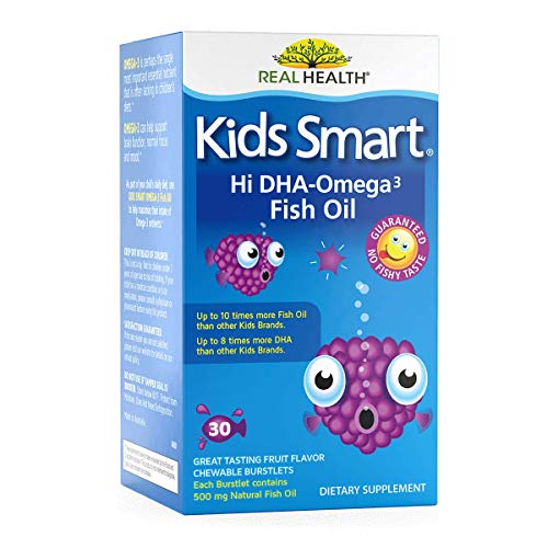 Real Health Bioglan Kids Smart Omega 3 Fish Oil, 30 Chewable Burstlets (Pack of 3)