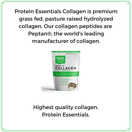 Protein Essentials Collagen Peptides Powder, Grass-Fed, Paleo & Keto Friendly, NonGMO & Gluten Free Unflavored 32oz