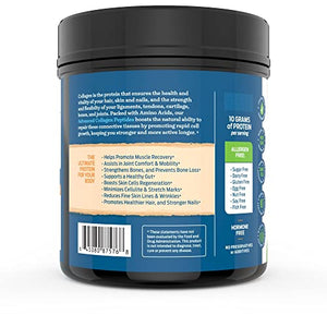 Advanced Hydrolyzed Collagen Peptides - Unflavored Protein Powder - Mixes Into Drinks and Food - Pasture Raised, Grass Fed - for Paleo and Keto; Joints and Bones - 41 Servings Collegen