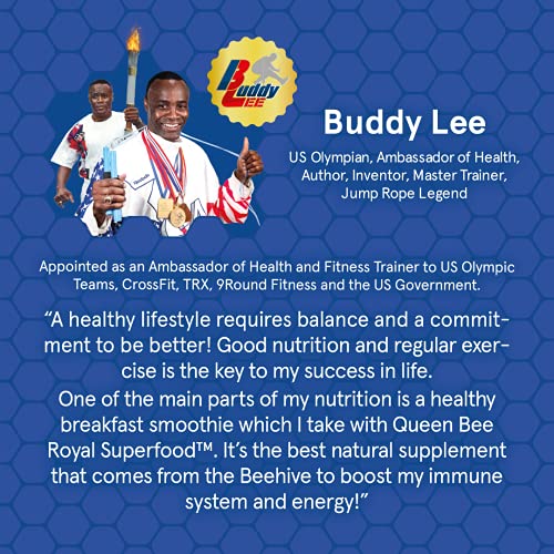 Queen Bee Royal Smoothie 100% Organic Food Supplement with Raw Bread, Royal Jelly, Propolis - Metabolism Booster & Immune Support - High in Vitamins, Minerals, Essential Amino Acids & Antioxidants