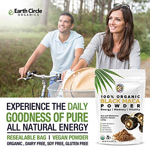 Ultra-Pure Organic Black Maca Root Powder | Natural Superfood | Essential Vitamins, Minerals & Fatty Acids for Improved Energy | Enhanced Performance & Immune System Support 8oz - 3 Pack