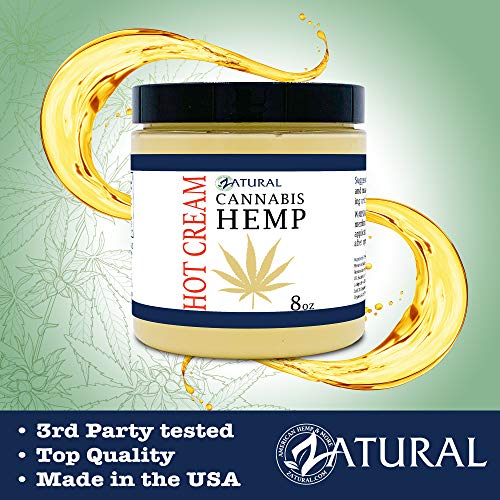 Zatural Hemp Hot Cream with Essential Oil Blend, Aloe, Hemp, and More (8oz 2-Pack)