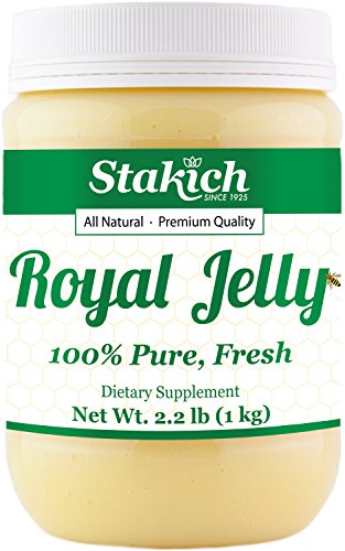 Stakich Fresh Royal Jelly - Pure, All Natural - No Additives/Flavors/Preservatives Added - 1 Kilogram (2.2 Pounds)