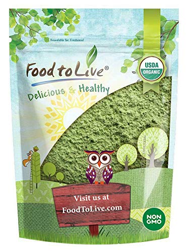 Organic Wheatgrass Powder, 2 Pounds — Non-GMO, Whole-Leaf, Raw, Non-Irradiated, Pure, Vegan Superfood, Bulk, Great for Juice, Rich in Fiber, Chlorophyll, Fatty Acids and Minerals