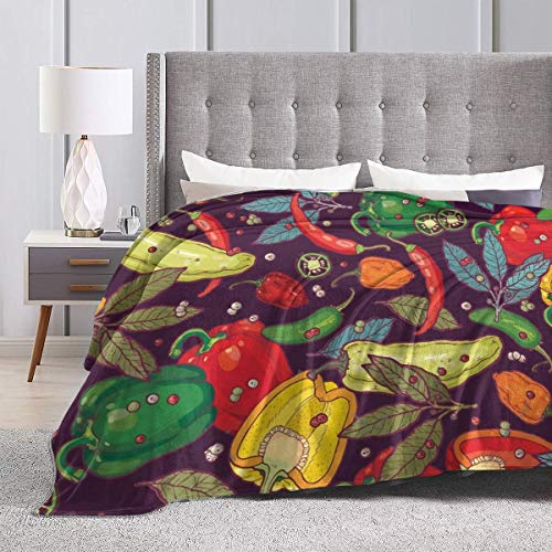 ARTIEMASTER Various Hot Spicy! Blanket Soft and Lightweight Flannel Throw Suitable for Use in Bed, Living Room and Travel 50"x40" for Kid