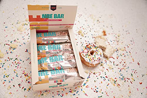 Redcon1 MRE Bar - Meal Replacement Bar - Animal Based Protein, 20G Protein, No Bloating, Real Food Taste (Sprinkled Donut - 1 box / 12 bars)