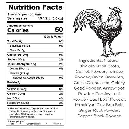 Recipe Ready Instant Organic Chicken Bone Broth Packets, 10ct. Solar Energy Produced Single Serve Chicken Broth & Bone Broth Soup - 100% Natural Organic Bone Broth Protein Powder, Bone Broth Collagen