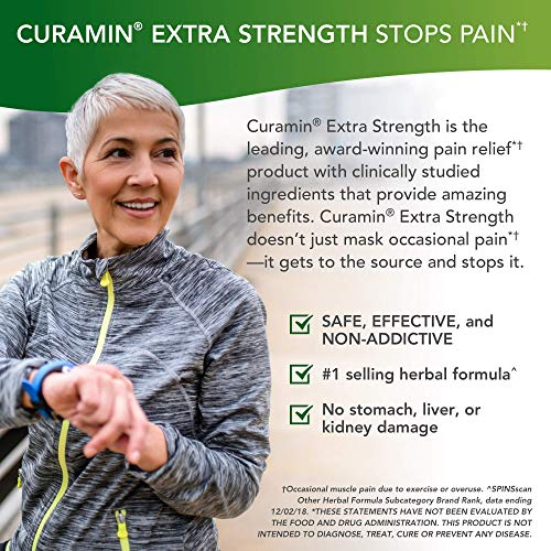 Terry Naturally Curamin Extra Strength - 30 Vegan Tablets - Non-Addictive Pain Relief Supplement with Curcumin from Turmeric, Boswellia & DLPA - Non-GMO, Gluten-Free - 10 Servings